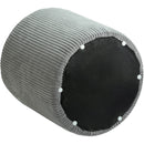 Meridian Roy Grey Microsuede Fabric Ottoman/Stool IMAGE 5