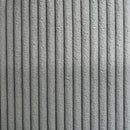 Meridian Roy Grey Microsuede Fabric Ottoman/Stool IMAGE 6