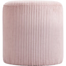 Meridian Roy Pink Microsuede Fabric Ottoman/Stool IMAGE 4