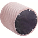 Meridian Roy Pink Microsuede Fabric Ottoman/Stool IMAGE 5