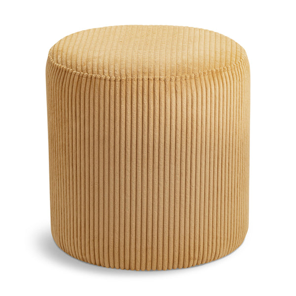 Meridian Roy Yellow Microsuede Fabric Ottoman/Stool IMAGE 1