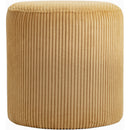 Meridian Roy Yellow Microsuede Fabric Ottoman/Stool IMAGE 4