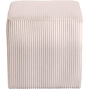 Meridian Roy Beige Microsuede Fabric Ottoman/Stool IMAGE 4