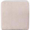 Meridian Roy Beige Microsuede Fabric Ottoman/Stool IMAGE 5
