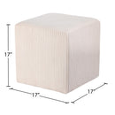 Meridian Roy Beige Microsuede Fabric Ottoman/Stool IMAGE 8