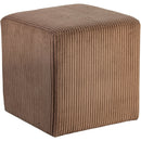 Meridian Roy Brown Microsuede Fabric Ottoman/Stool IMAGE 3