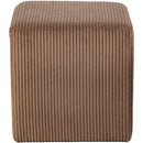 Meridian Roy Brown Microsuede Fabric Ottoman/Stool IMAGE 4