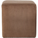 Meridian Roy Brown Microsuede Fabric Ottoman/Stool IMAGE 5