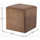 Meridian Roy Brown Microsuede Fabric Ottoman/Stool IMAGE 9