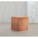 Meridian Roy Cognac Microsuede Fabric Ottoman/Stool IMAGE 2