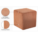 Meridian Roy Cognac Microsuede Fabric Ottoman/Stool IMAGE 8