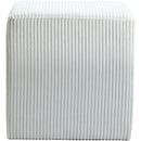 Meridian Roy Cream Microsuede Fabric Ottoman/Stool IMAGE 5