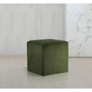 Meridian Roy Green Microsuede Fabric Ottoman/Stool IMAGE 2