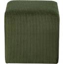 Meridian Roy Green Microsuede Fabric Ottoman/Stool IMAGE 4
