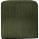 Meridian Roy Green Microsuede Fabric Ottoman/Stool IMAGE 5