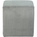 Meridian Roy Grey Microsuede Fabric Ottoman/Stool IMAGE 4
