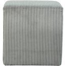 Meridian Roy Grey Microsuede Fabric Ottoman/Stool IMAGE 5