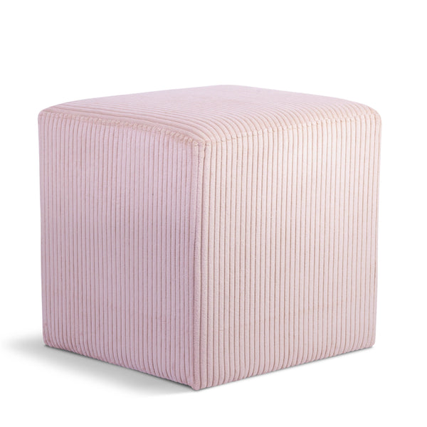 Meridian Roy Pink Microsuede Fabric Ottoman/Stool IMAGE 1