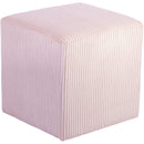 Meridian Roy Pink Microsuede Fabric Ottoman/Stool IMAGE 3