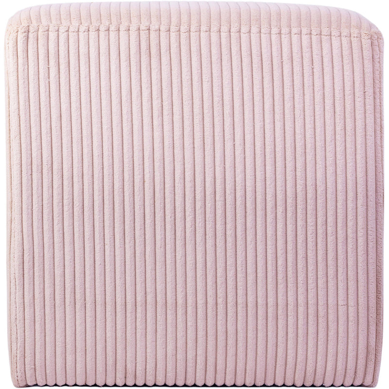 Meridian Roy Pink Microsuede Fabric Ottoman/Stool IMAGE 5