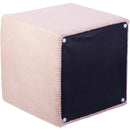 Meridian Roy Pink Microsuede Fabric Ottoman/Stool IMAGE 7