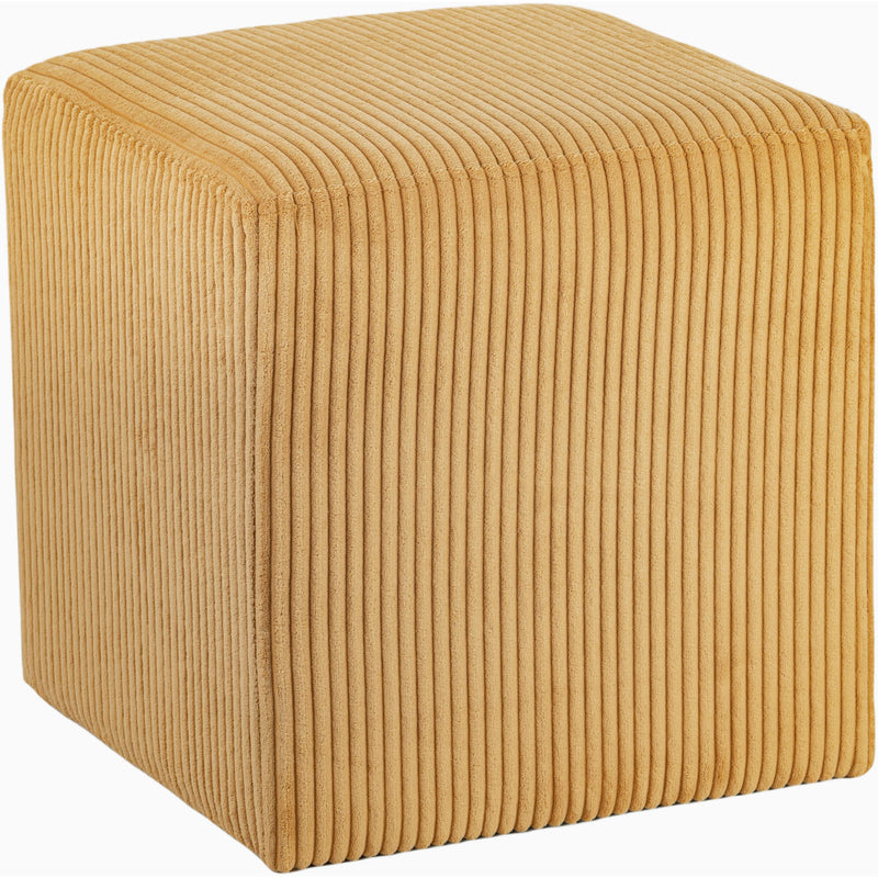 Meridian Roy Yellow Microsuede Fabric Ottoman/Stool IMAGE 3