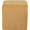 Meridian Roy Yellow Microsuede Fabric Ottoman/Stool IMAGE 4