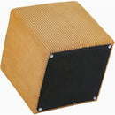 Meridian Roy Yellow Microsuede Fabric Ottoman/Stool IMAGE 7