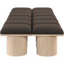 Meridian Pavilion Brown Boucle Fabric Bench IMAGE 4