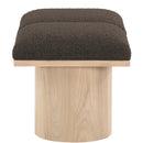 Meridian Pavilion Brown Boucle Fabric Bench IMAGE 4