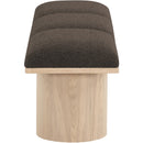Meridian Pavilion Brown Boucle Fabric Bench IMAGE 4
