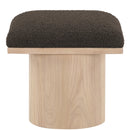 Meridian Pavilion Brown Boucle Fabric Bench/Stool IMAGE 3