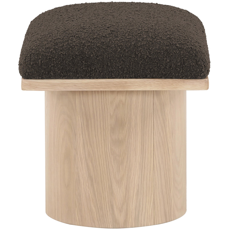 Meridian Pavilion Brown Boucle Fabric Bench/Stool IMAGE 4