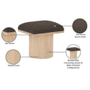 Meridian Pavilion Brown Boucle Fabric Bench/Stool IMAGE 7