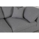 Meridian Serene Grey Linen Textured Fabric Modular Sectional IMAGE 4