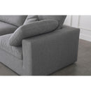 Meridian Serene Grey Linen Textured Fabric Modular Sectional IMAGE 5