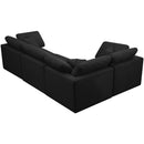 Meridian Plush Black Velvet Modular Sectional IMAGE 3