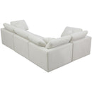 Meridian Plush Cream Velvet Modular Sectional IMAGE 3