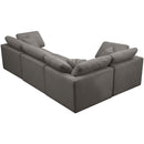 Meridian Plush Grey Velvet Modular Sectional IMAGE 3