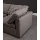 Meridian Plush Grey Velvet Modular Sectional IMAGE 4