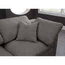 Meridian Plush Grey Velvet Modular Sectional IMAGE 5
