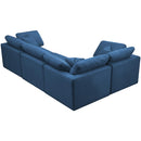 Meridian Plush Navy Velvet Modular Sectional IMAGE 3