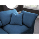 Meridian Plush Navy Velvet Modular Sectional IMAGE 5