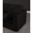 Meridian Cozy Black Velvet Modular Sectional IMAGE 4