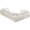 Meridian Cozy Cream Velvet Modular Sectional IMAGE 3