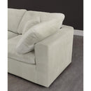 Meridian Cozy Cream Velvet Modular Sectional IMAGE 4