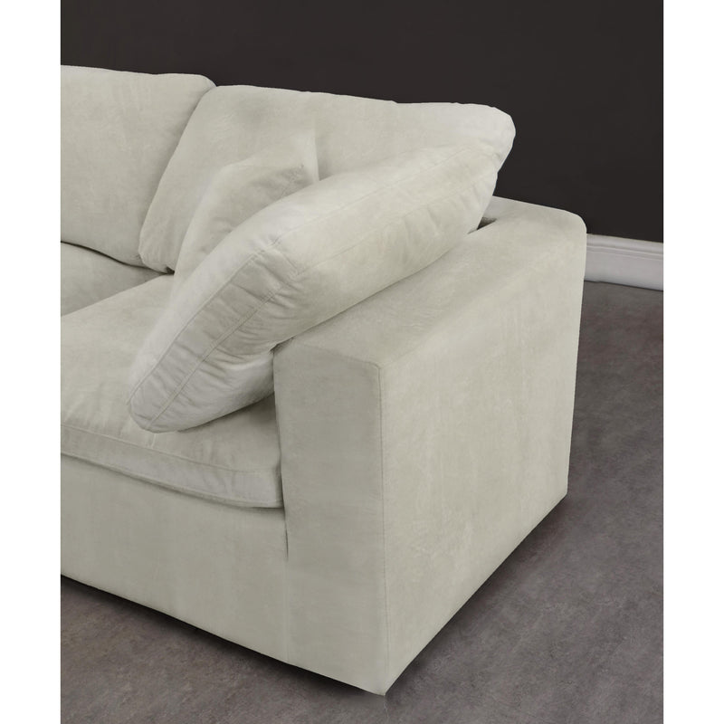 Meridian Cozy Cream Velvet Modular Sectional IMAGE 4