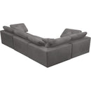 Meridian Cozy Grey Velvet Modular Sectional IMAGE 3