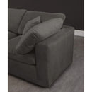 Meridian Cozy Grey Velvet Modular Sectional IMAGE 4