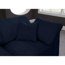 Meridian Cozy Navy Velvet Modular Sectional IMAGE 5